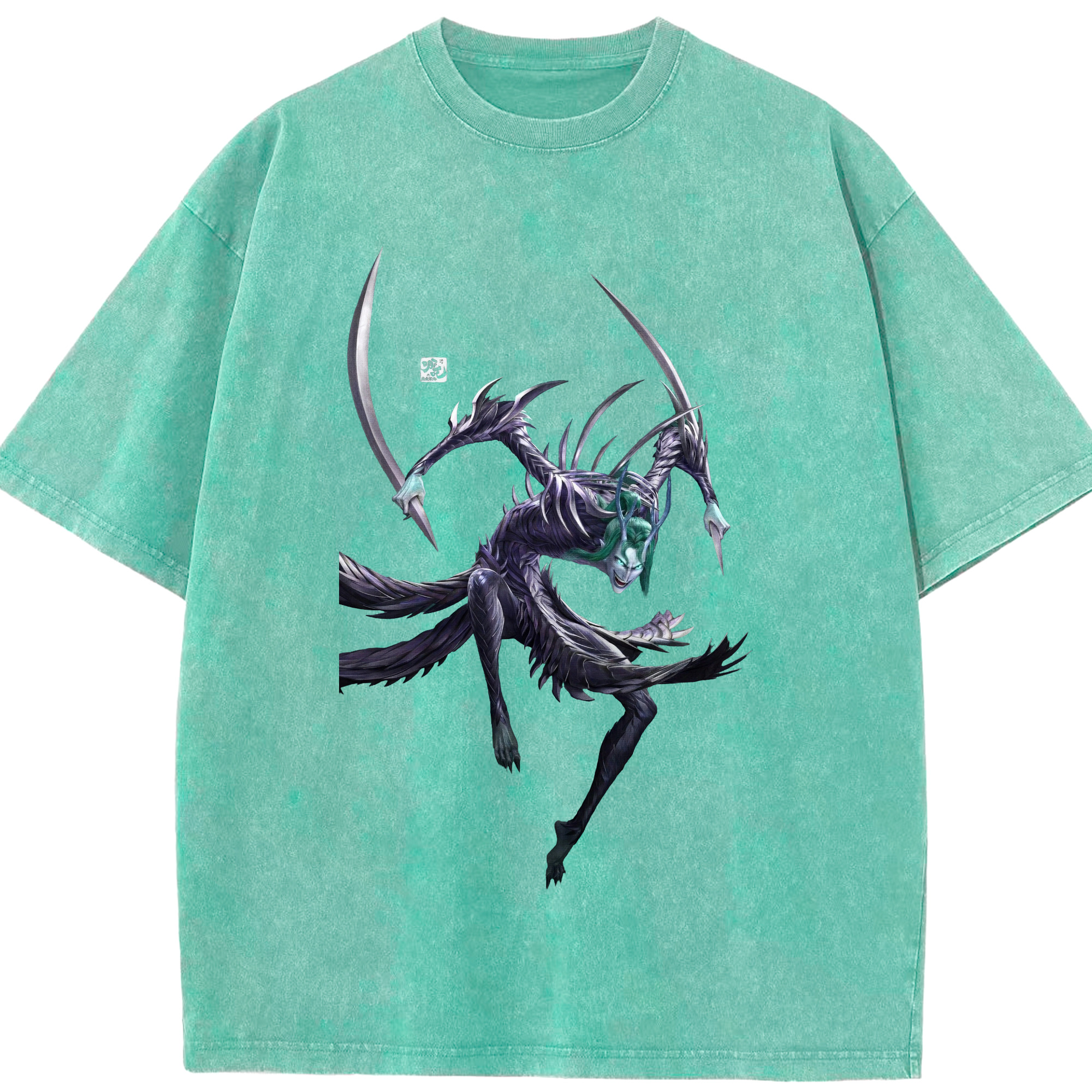 （画像用） Ne Zha 2 ナタ 魔童の大暴れ 綿100% ヴィンテージ風 半袖Tシャツ（フロントプリント）